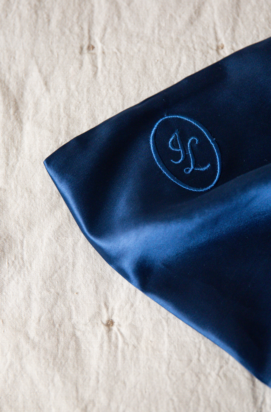 100% Mulberry Silk Pillow Case | Dark Blue | Queen