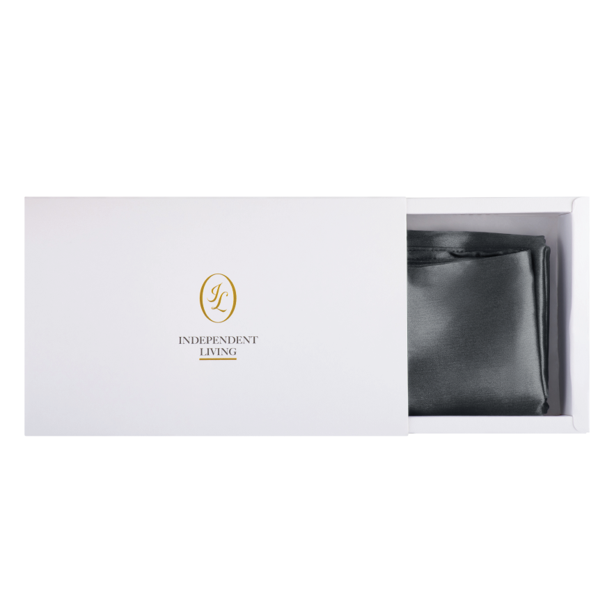 100% Mulberry Silk Pillow Case | Charcoal | Queen