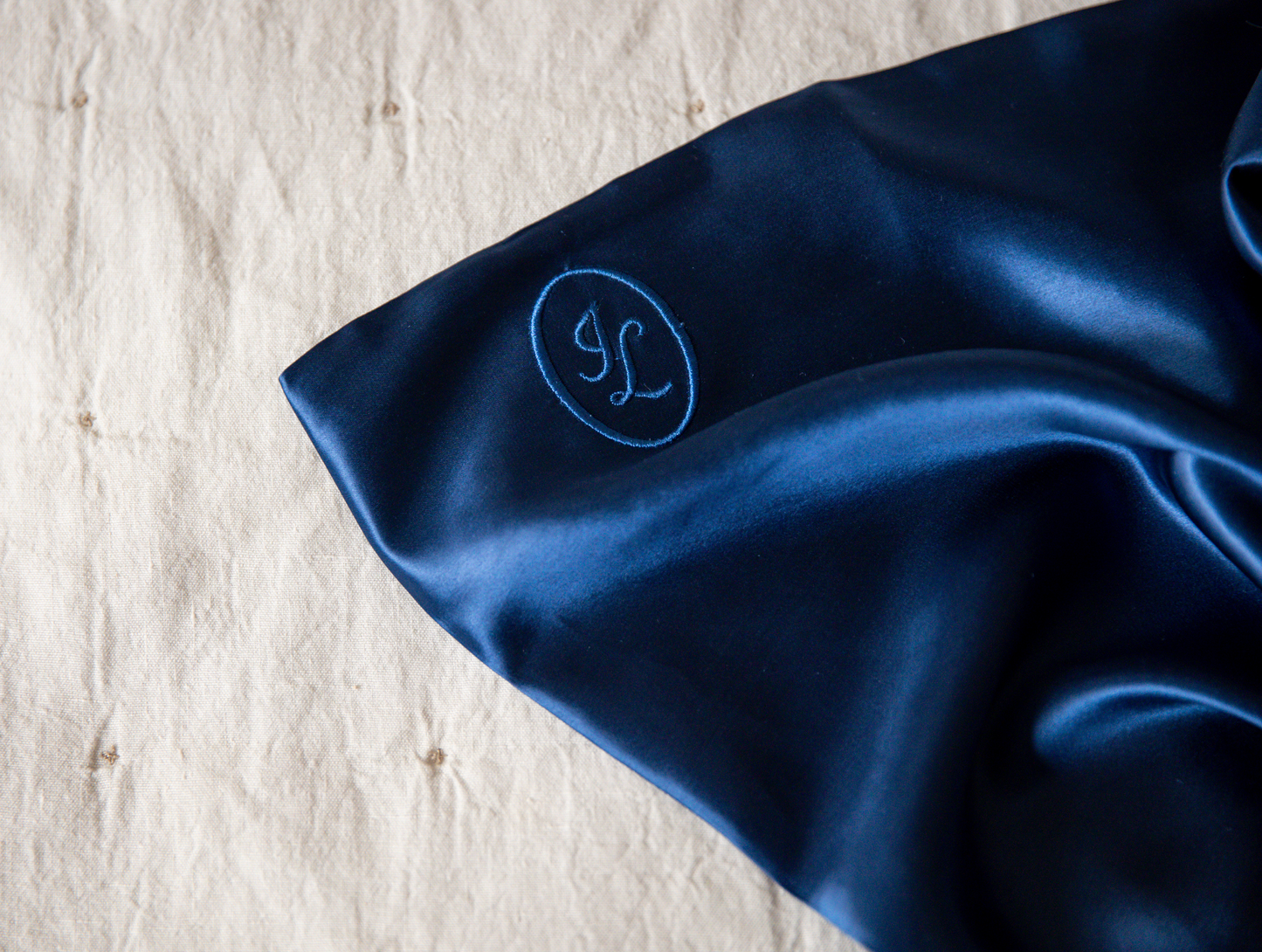 100% Mulberry Silk Pillow Case | Dark Blue | King