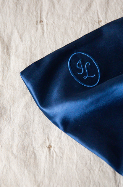 100% Mulberry Silk Pillow Case | Dark Blue | Standard