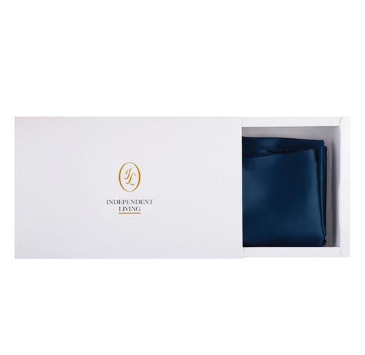 100% Mulberry Silk Pillow Case | Dark Blue | King